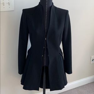 Alice and Olivia Black Bustle Blazer